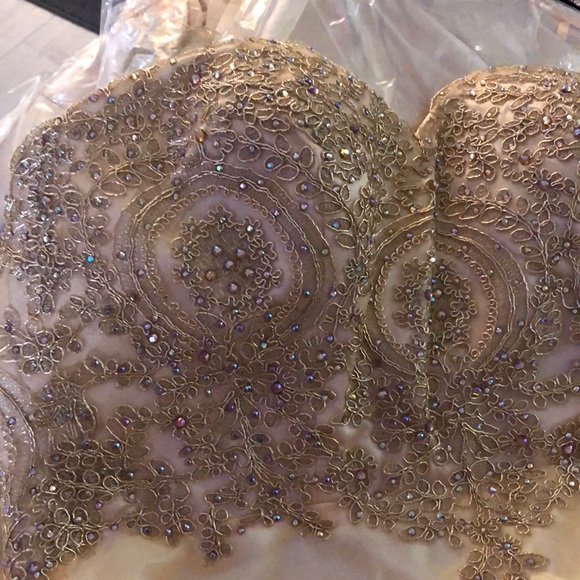 Chiffon Beads  Embroidered Prom or Wedding Dress - Picture 9 of 11